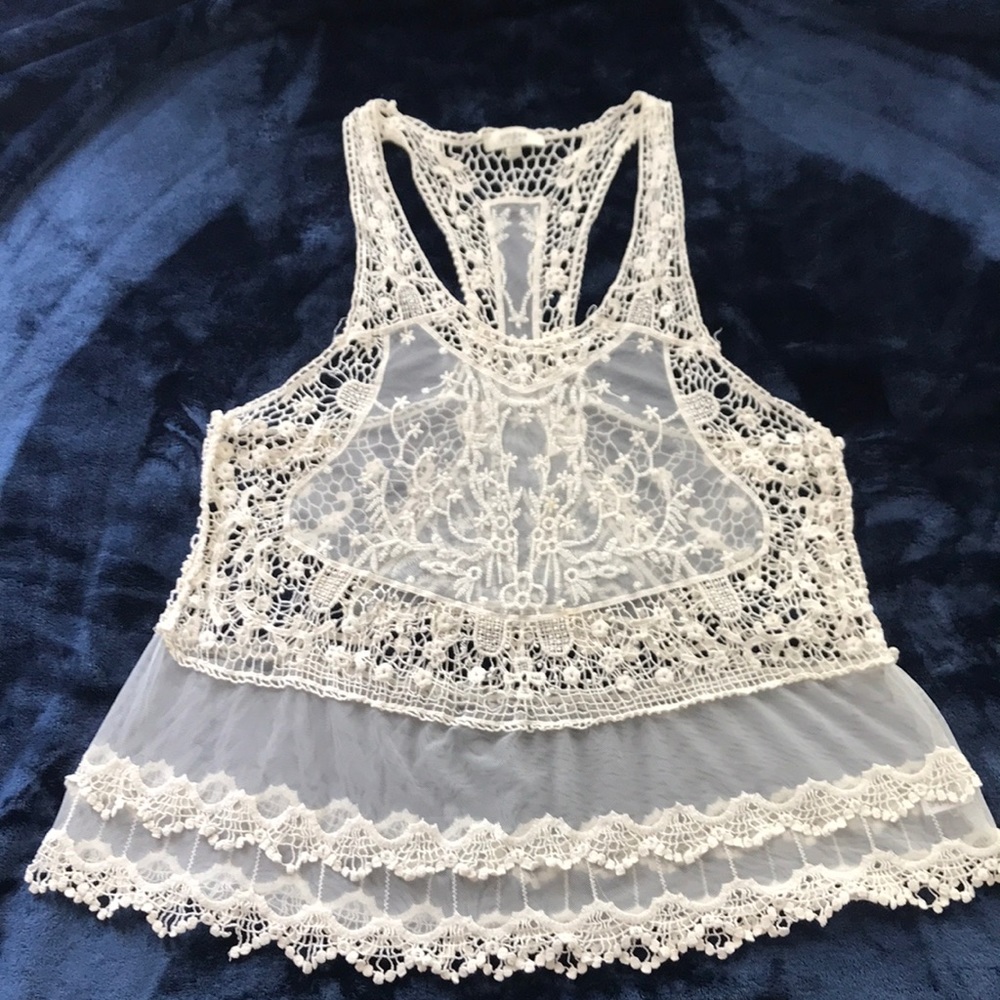 Umgee crochet racer back tank S/M